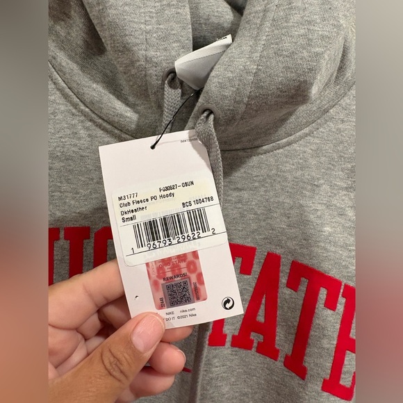 Nike Ohio State Club Fleece Pullover Hoodie Size Small Dark Heather Gray NWT - Picture 4 of 9